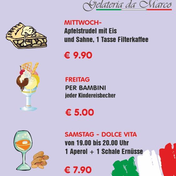 Bunte Wandmalerei mit dem Schriftzug „Es ist Eiszeit!“ und verschiedenen Eiskugeln.